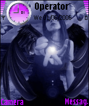 goth angel in violet