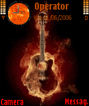 Guitar on fire