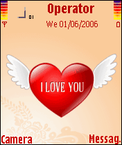 animated red heart flying