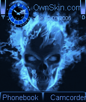 Animated Blue Skull theme