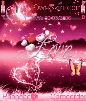 animated LOVE PINK BUTTERFLY