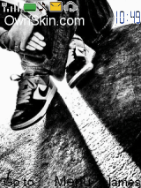 nike black & white