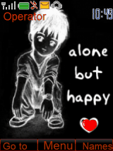 alone but happy