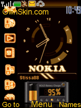 ANIMATED NOKIA CLOCK GOLD ICONS - Mobile Themes for Nokia Asha 203