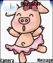 happy pig