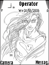 supergirl black and white