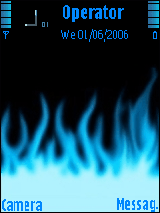 blue flames