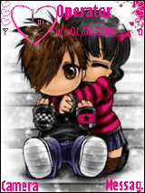 pink emo hug