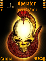 animated skull W snake