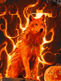 flame wolf animated