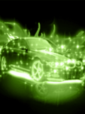 ANIMATED CAR GREEN FIRE