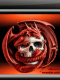 skull Scorpio evil flame wampire ghost t